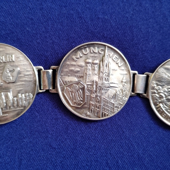 Vintage Germany Bracelet Souvenir Coin Deutschland Rare 7" - Picture 8 of 16